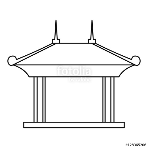 Pagoda Pavilion Icon Outline Illustration Of Pagoda Pavilion 500x500 Pagoda Pavilion Icon Outline Illustration Of Pagoda Pavilion