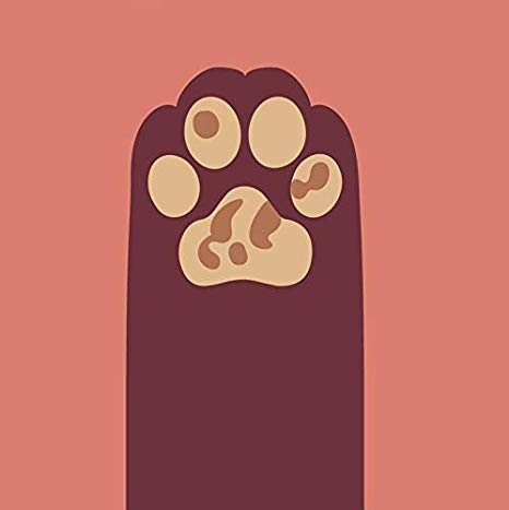 466x467 Cute Neutral Kitty Cat Paw Print Cartoon Vinyl Sticker