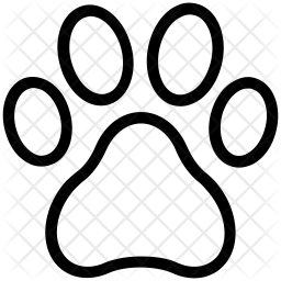 256x256 Dog Paw Icon Of Line Style