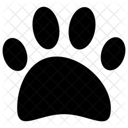 256x256 Dog Paw Icon Of Glyph Style
