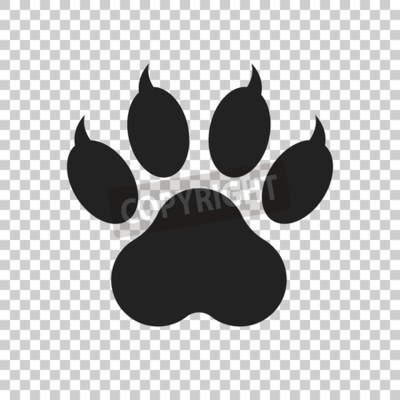 400x400 Paw Print Icon Vector Illustration Isolated On Isolated Background