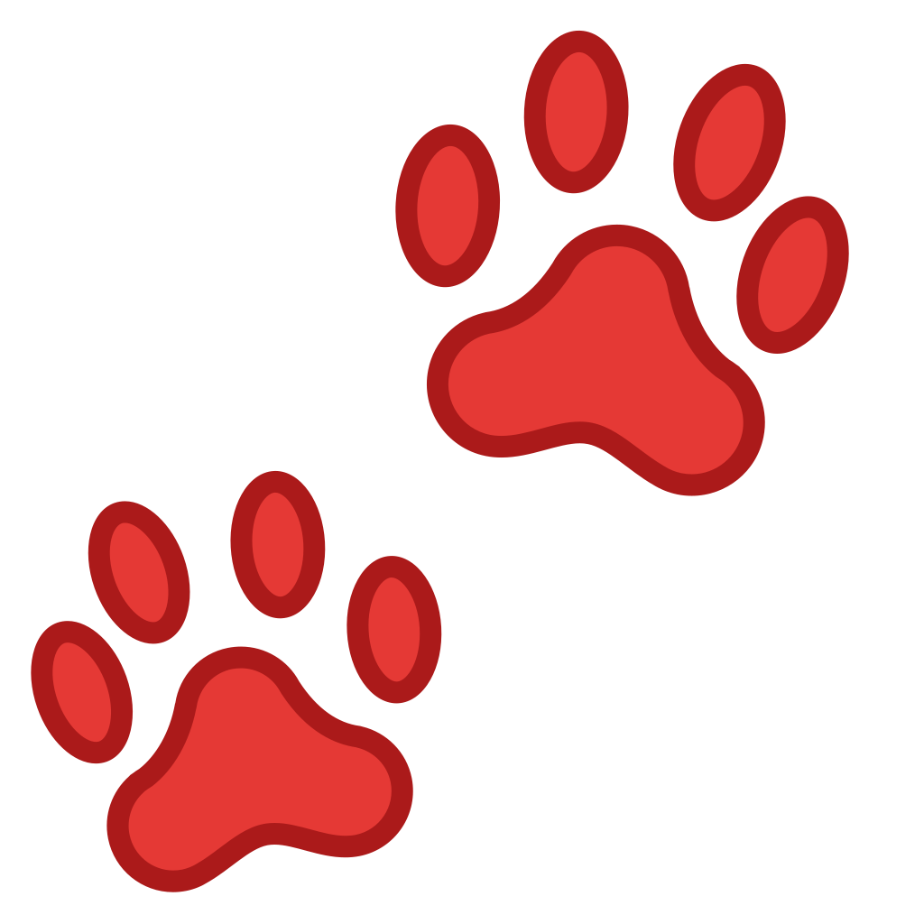 1024x1024 Paw Prints Icon Noto Emoji Animals Nature Iconset Google