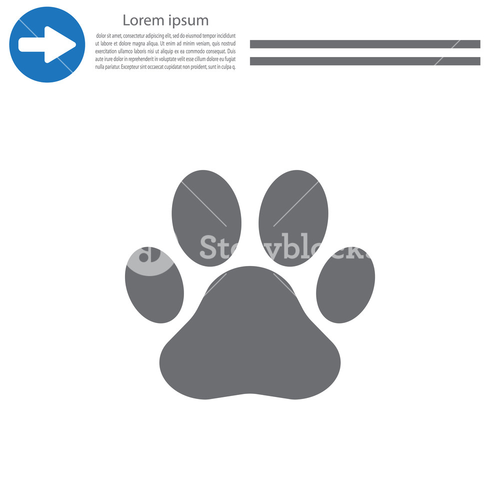1000x1000 Paw Print Icon Vector Royalty Free Stock Image