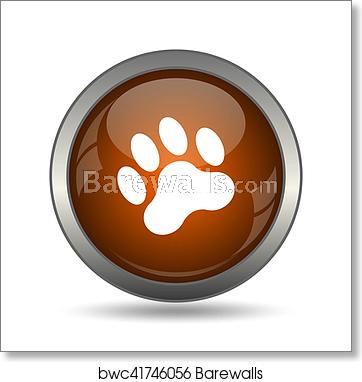 362x382 Paw Print Icon, Art Print Barewalls Posters Prints