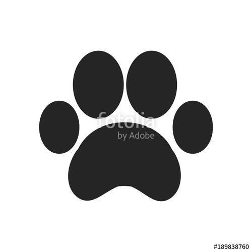 500x500 Paw Print Icon Stock Image And Royalty Free Vector