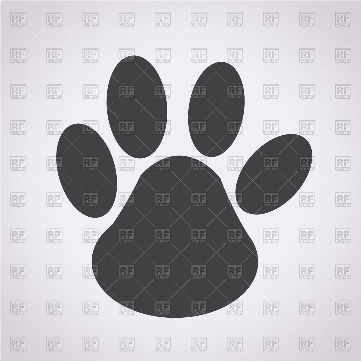 1200x1200 Paw Print Icon Vector Image Of Objects Tumdee