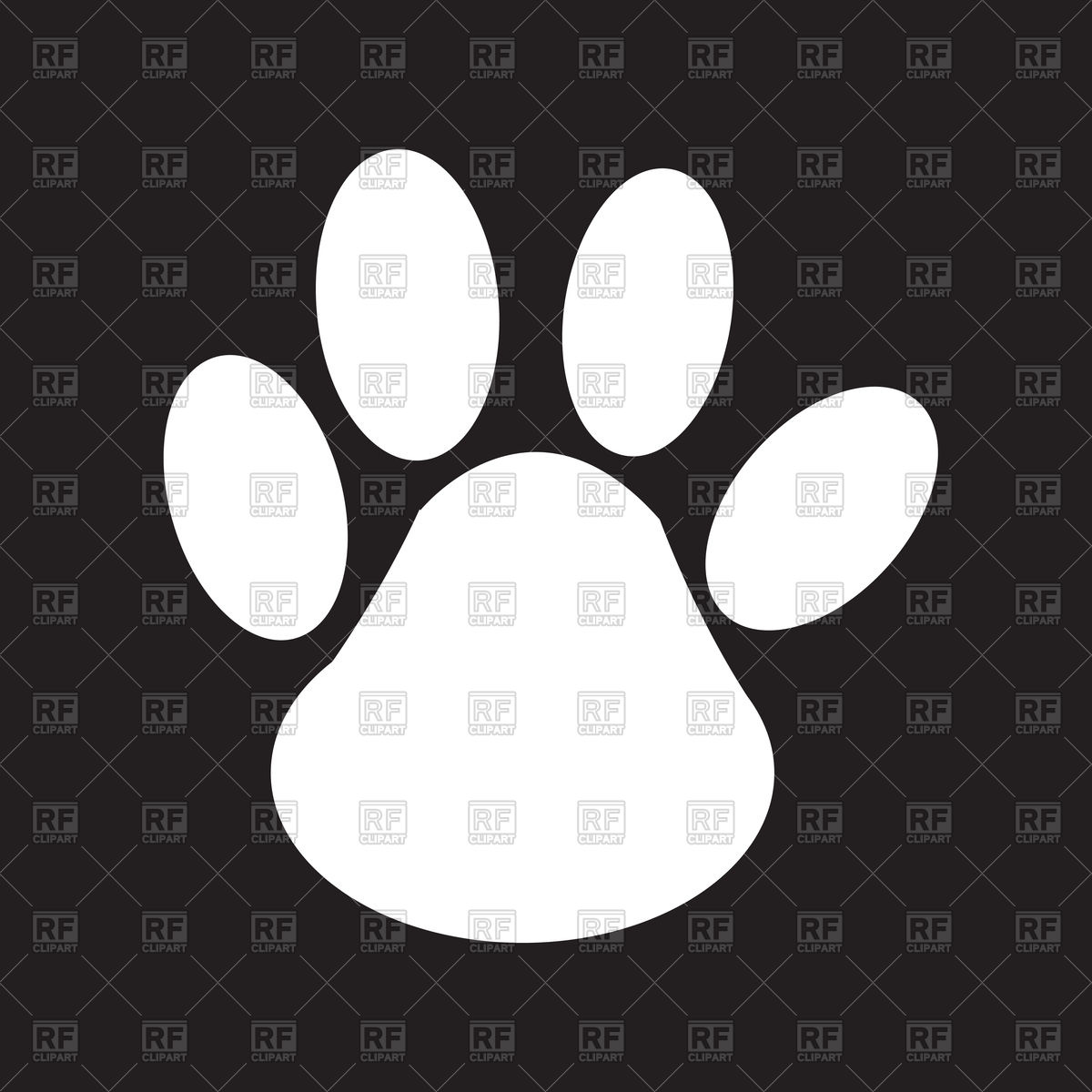 1200x1200 Paw Print Icon Vector Image Of Objects Tumdee