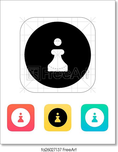 450x580 Free Art Print Of Chess Pawn Icon Chess Pawn Icon Vector
