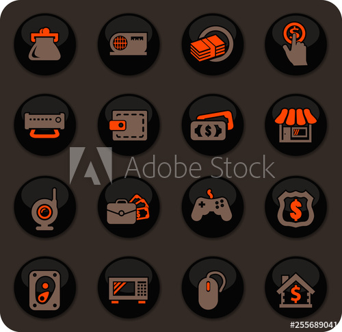 500x485 Pawn Shop Icons Set