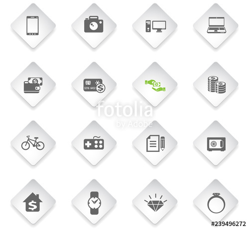 500x460 Pawn Shop Icon Set Stock Image And Royalty Free Vector