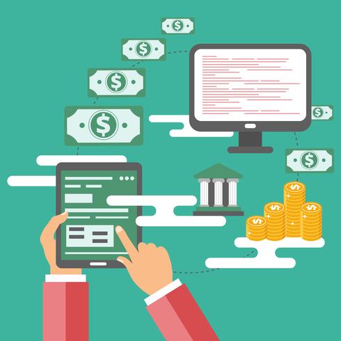 490x490 On Line Payment Methods Concept Icon For Online Payment Vector