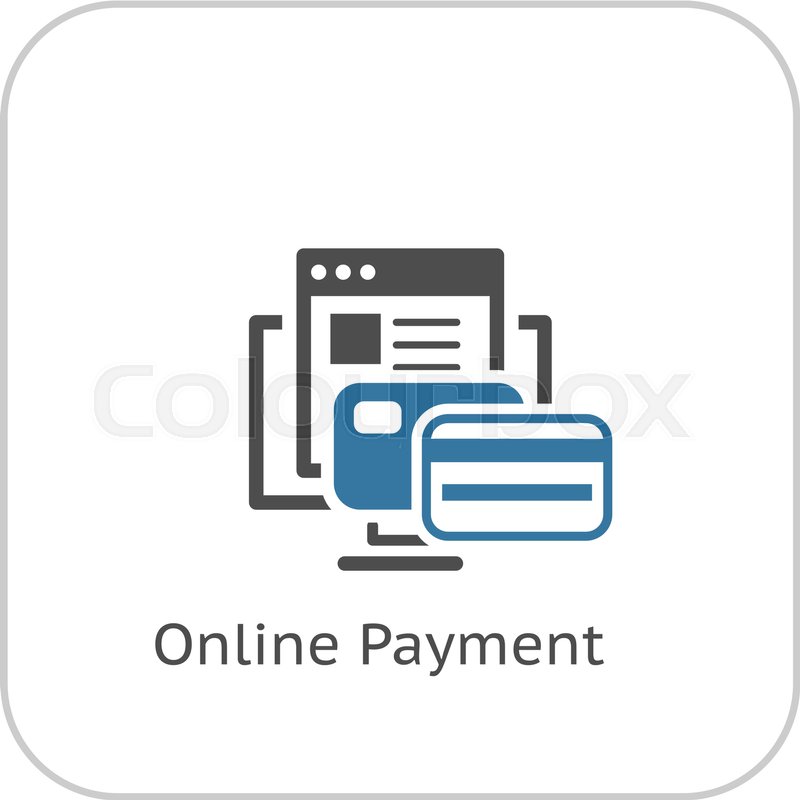 800x800 Online Payment Icon Flat Design Stock Vector Colourbox