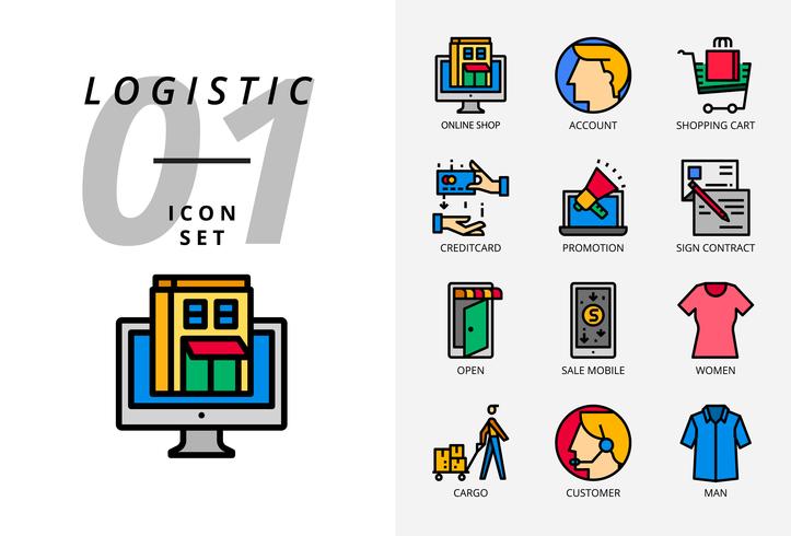 723x490 Icon Pack For E Commerce, Online Shop, Account, Shopping Cart, Pay