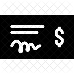 256x256 Paycheck Icon Of Glyph Style