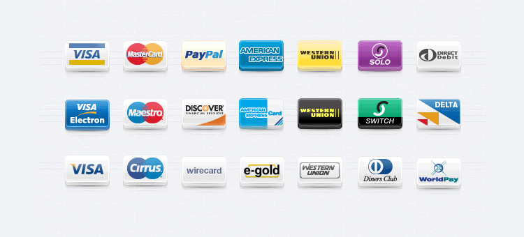 750x340 Free Payment Method Credit Card Icon Sets