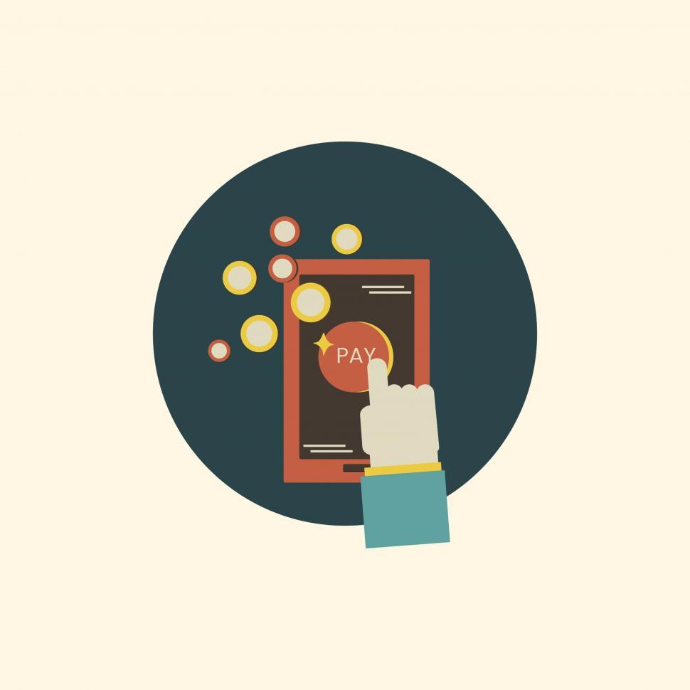 970x970 Get Free Stock Photos Of Tablet And Hand Digital Payment Icon