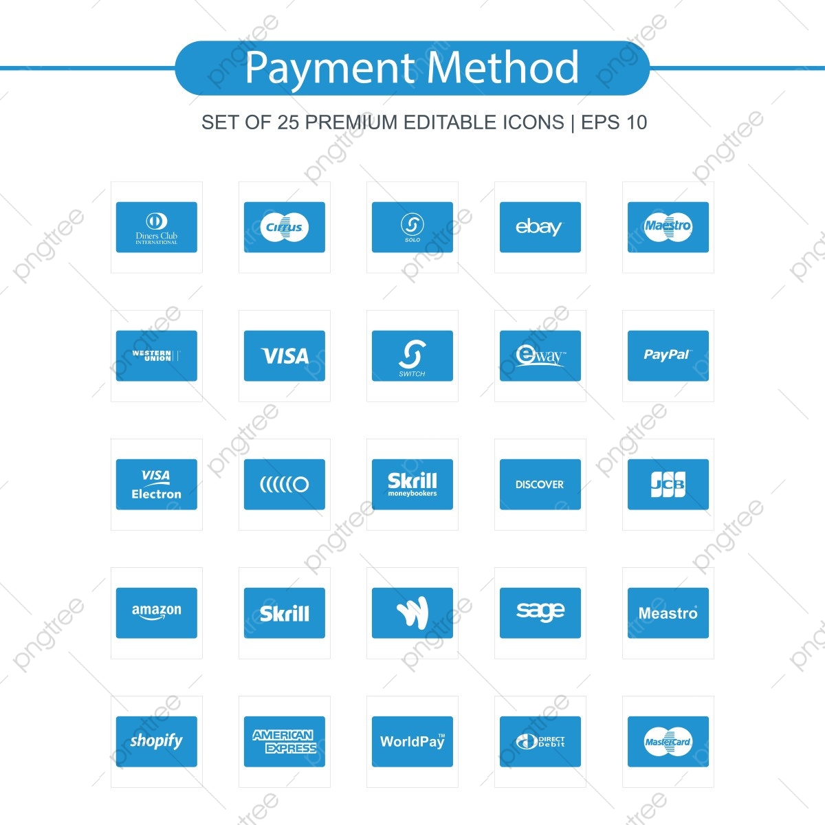1200x1200 Payment Method Icons Set, Payment, Icon, Method Png And Vector