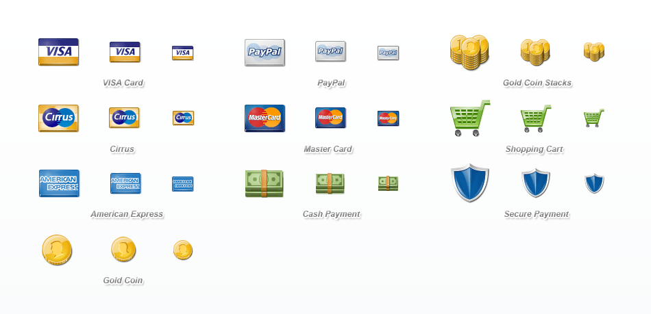 950x459 Free Payment Method Credit Card Icon Set