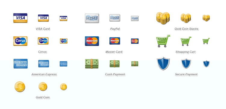 750x362 Free Payment Method Credit Card Icon Sets