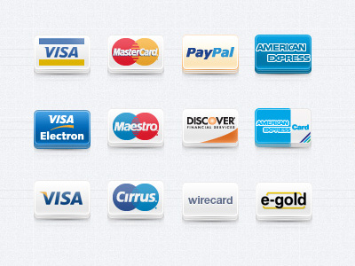 400x300 Payment Method Icons Set