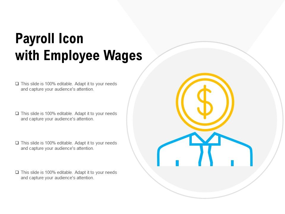 Payroll Icon With Employee Wages Presentation Powerpoint 960x720 Payroll Icon With Employee Wages Presentation Powerpoint