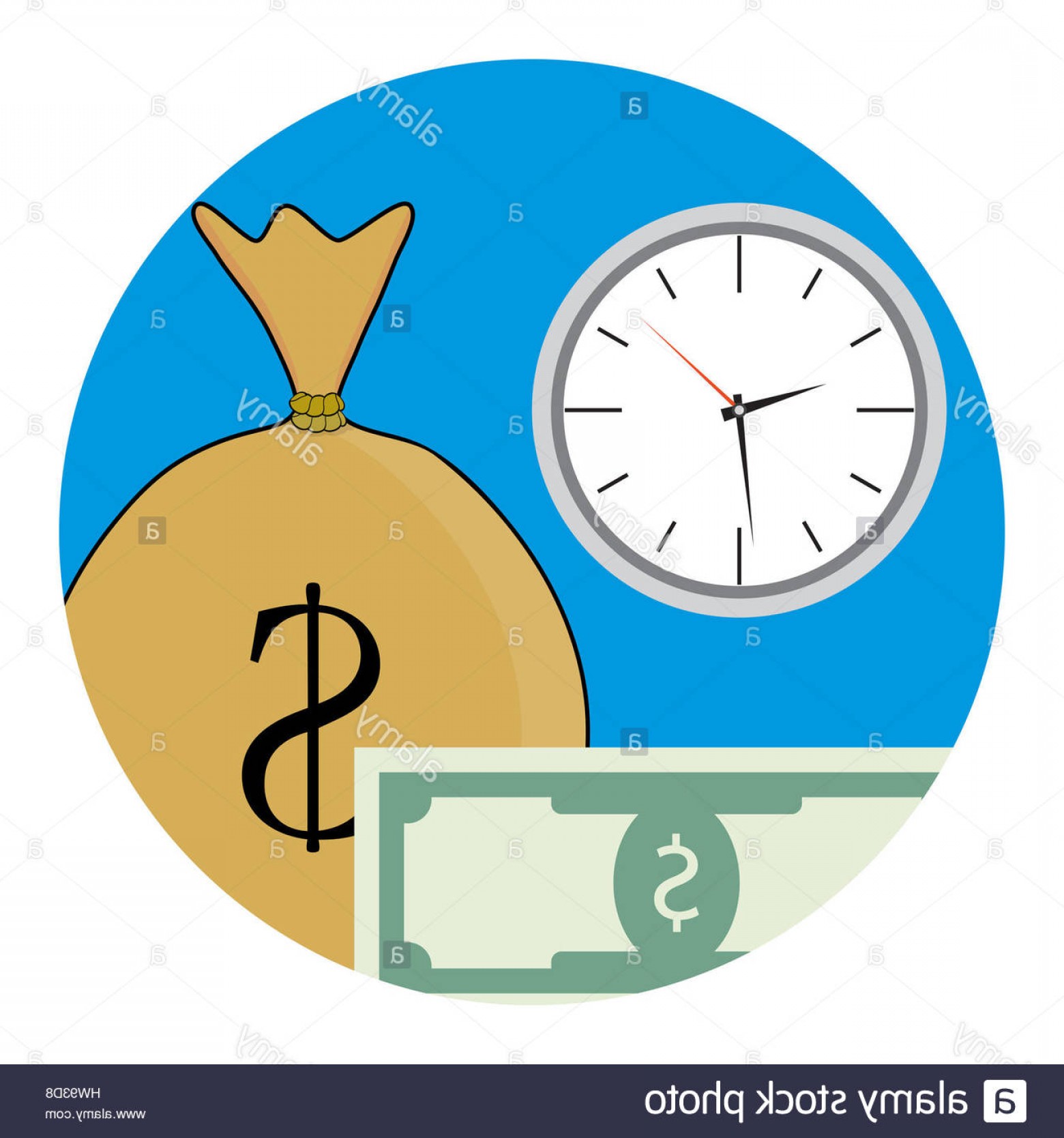 1560x1668 Stock Photo Money And Time Icon Payroll Profit Vector Illustration