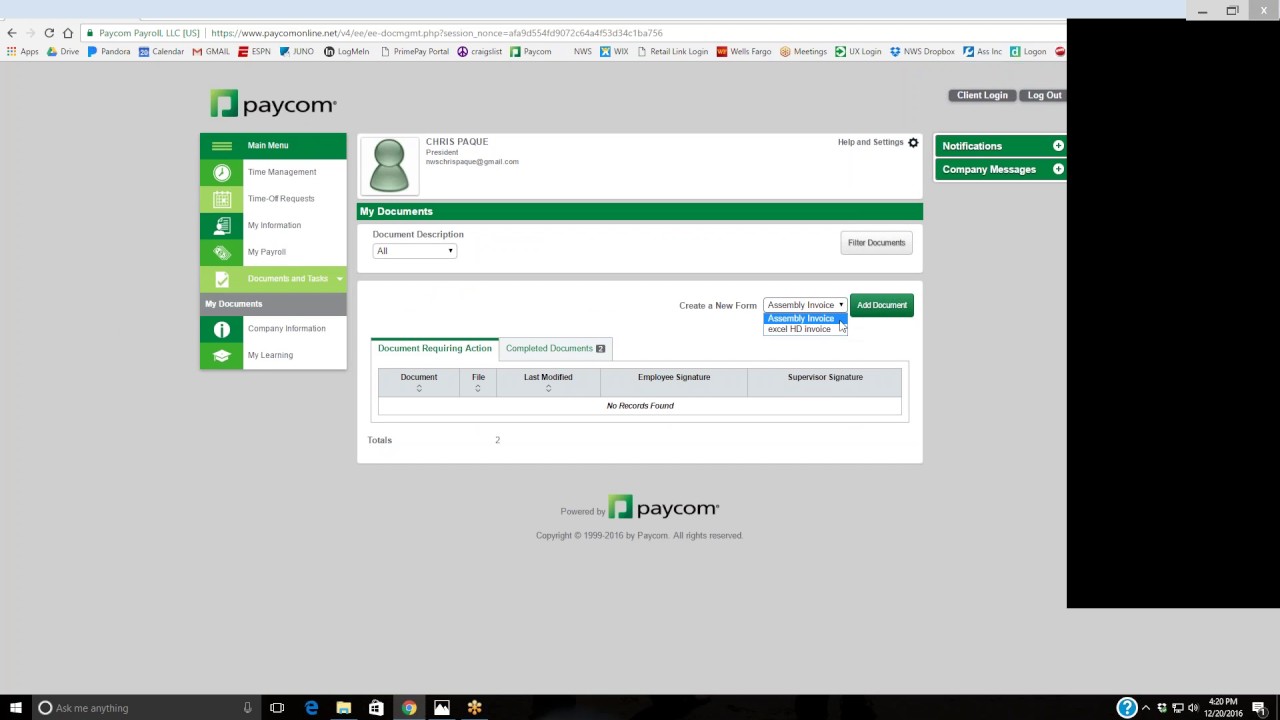 1280x720 Payroll System Employee Sign Up