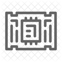 Pcb Icon Of Line Style 256x256 Pcb Icon Of Line Style