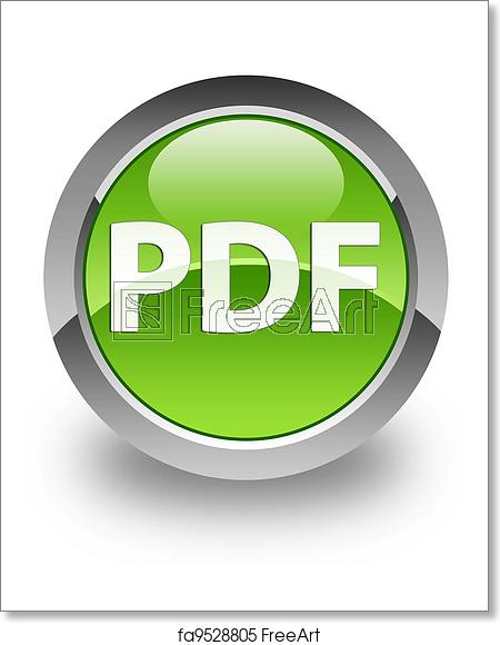 450x580 Free Art Print Of Pdf Glossy Icon Pdf Icon On Glossy Green Round