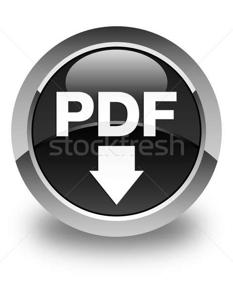 480x600 Pdf Download Icon Glossy Black Round Button Stock Photo Faysal