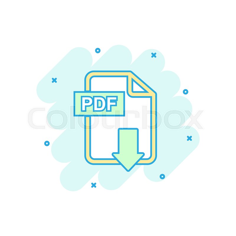 800x800 Cartoon Colored Pdf Download Icon In Stock Vector Colourbox
