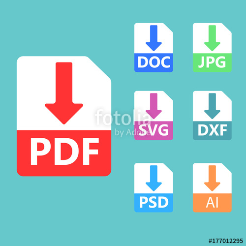 500x500 Pdf, Doc, Formats Vector Icons Stock
