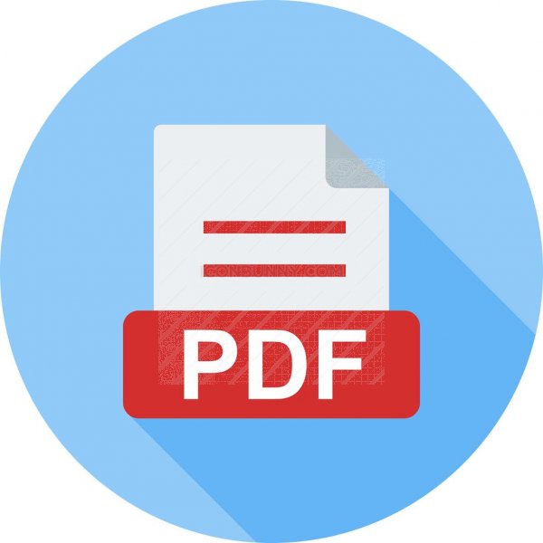 600x600 Pdf Flat Shadowed Icon