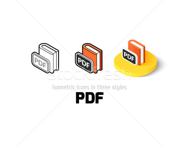 600x493 Pdf Icon In Different Style Vector Illustration Sidmay
