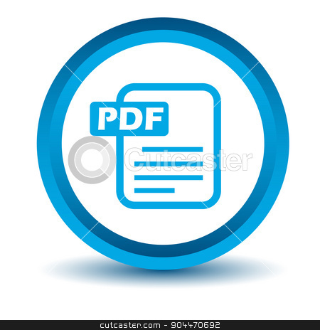 450x464 Blue Pdf Icon Stock Vector