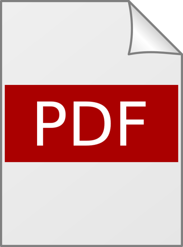 370x500 Glossy Pdf Icon Vector Drawing