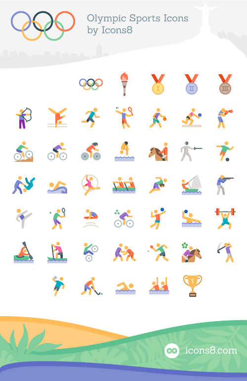 500x770 Freebie Olympics Sports Icon Set