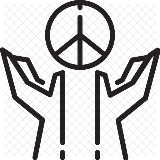 512x512 Peace Icon Of Line Style