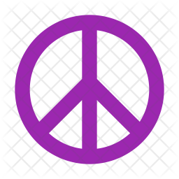 256x256 Peace Symbol Icon Of Flat Style