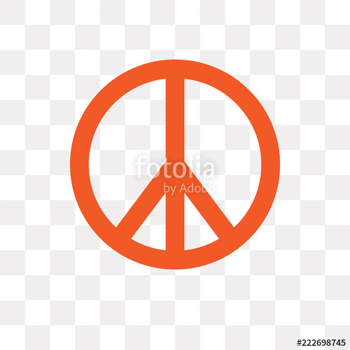 500x500 Peace Icon On Transparent Background Modern Icons Vector