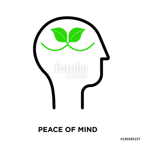 500x500 Peace Of Mind Icon On White Background, In Black, Vector Icon