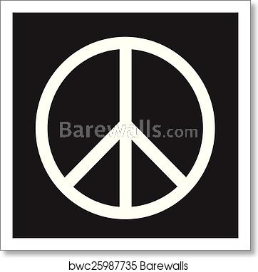 Peace Sign Icon, Art Print Barewalls Posters Prints 362x382 Peace Sign Icon, Art Print Barewalls Posters Prints