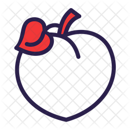 Peach Icon Of Colored Outline Style 256x256 Peach Icon Of Colored Outline Style
