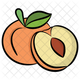 Peach Icon Of Doodle Style 256x256 Peach Icon Of Doodle Style