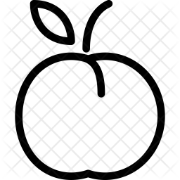 Peach Icon Of Line Style 256x256 Peach Icon Of Line Style