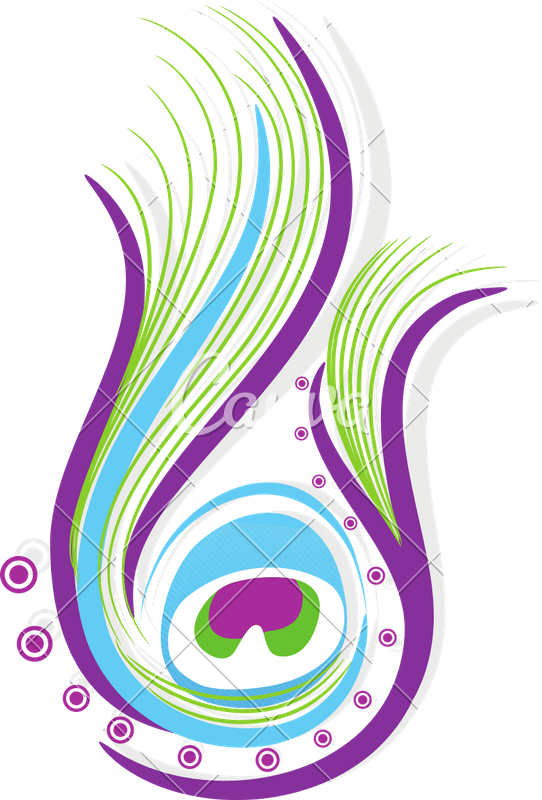 542x800 Creative Abstract Peacock Feather Design