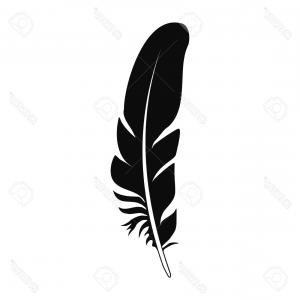 300x300 Photostock Vector Peacock Feather Icon Simple Illustration