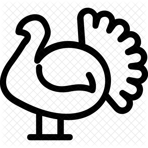 512x512 Peacock Icon Of Line Style