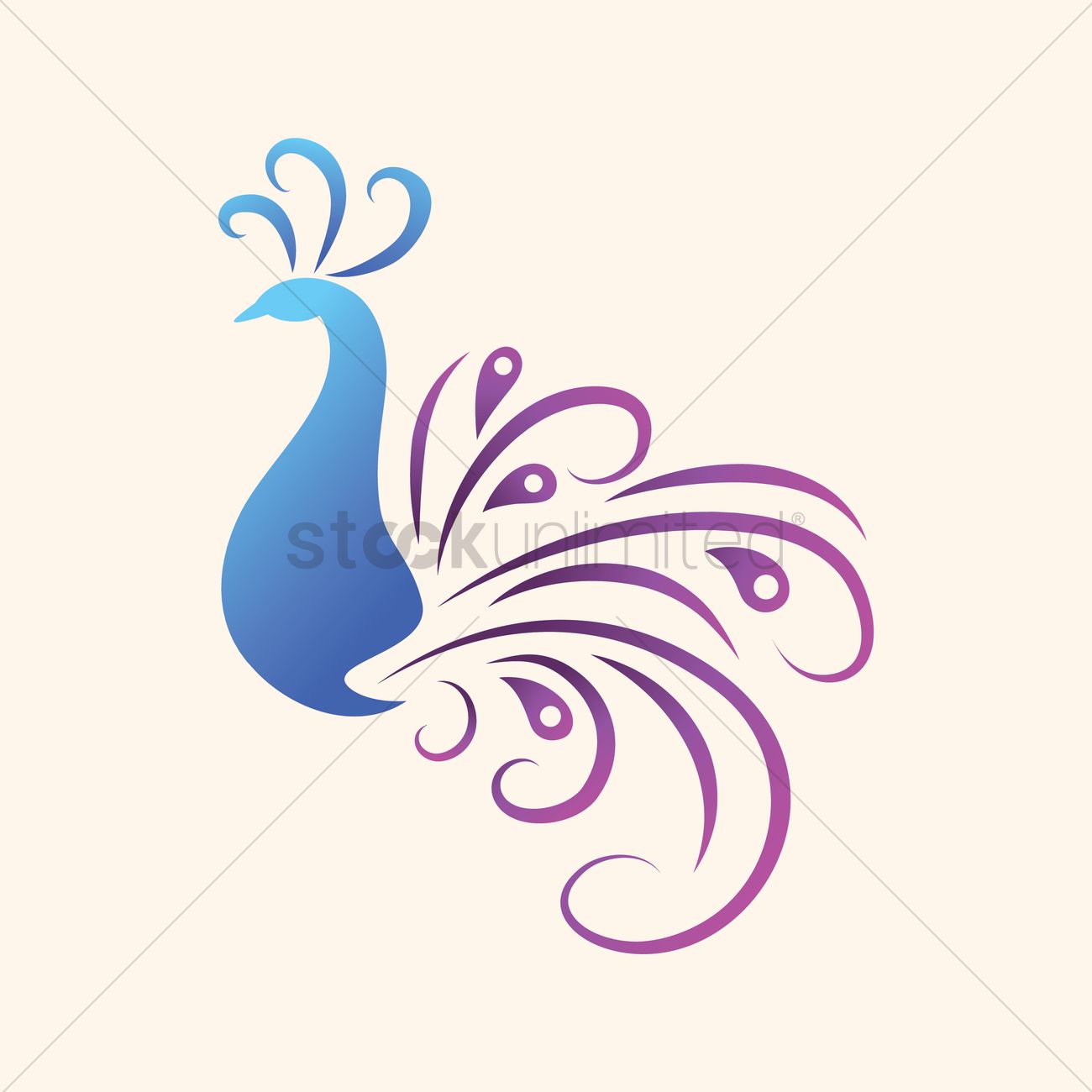 1300x1300 Peacock Icon Vector Image