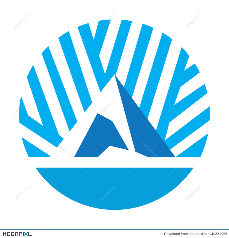 800x830 Abstract Ice Peak Icon Illustration